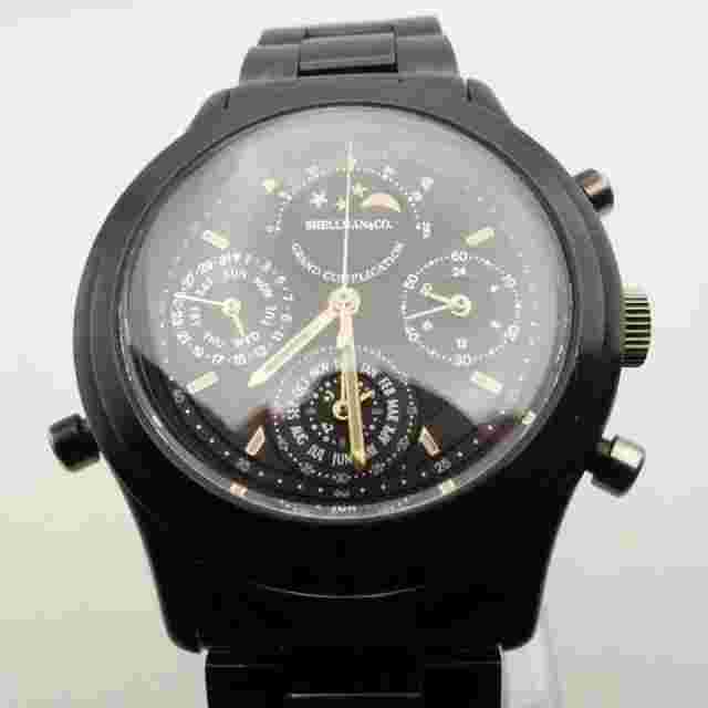 Shellman Grand Complication Black Quartz Wrist Watch Citizen Overhaul(2024.12)