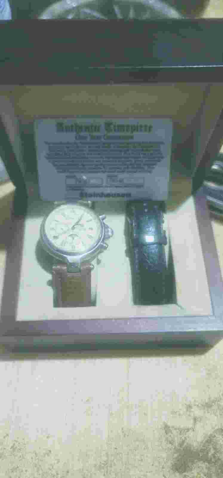 vintage steinhausen 35 jewels with box and certificate unworn