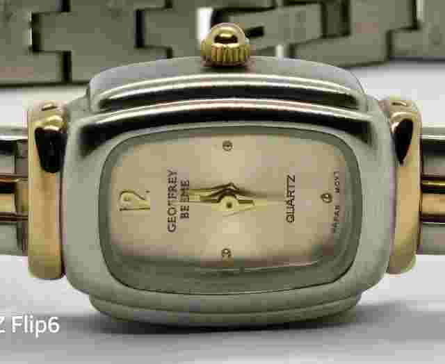 Beautiful Geoffrey Beene Ladies Two-Tone Quartz Watch New Battery