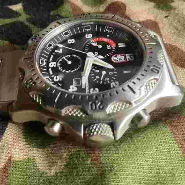 Luminox US Marine Corps Black Dial Watch Rubber Strap No Card Box May Vary