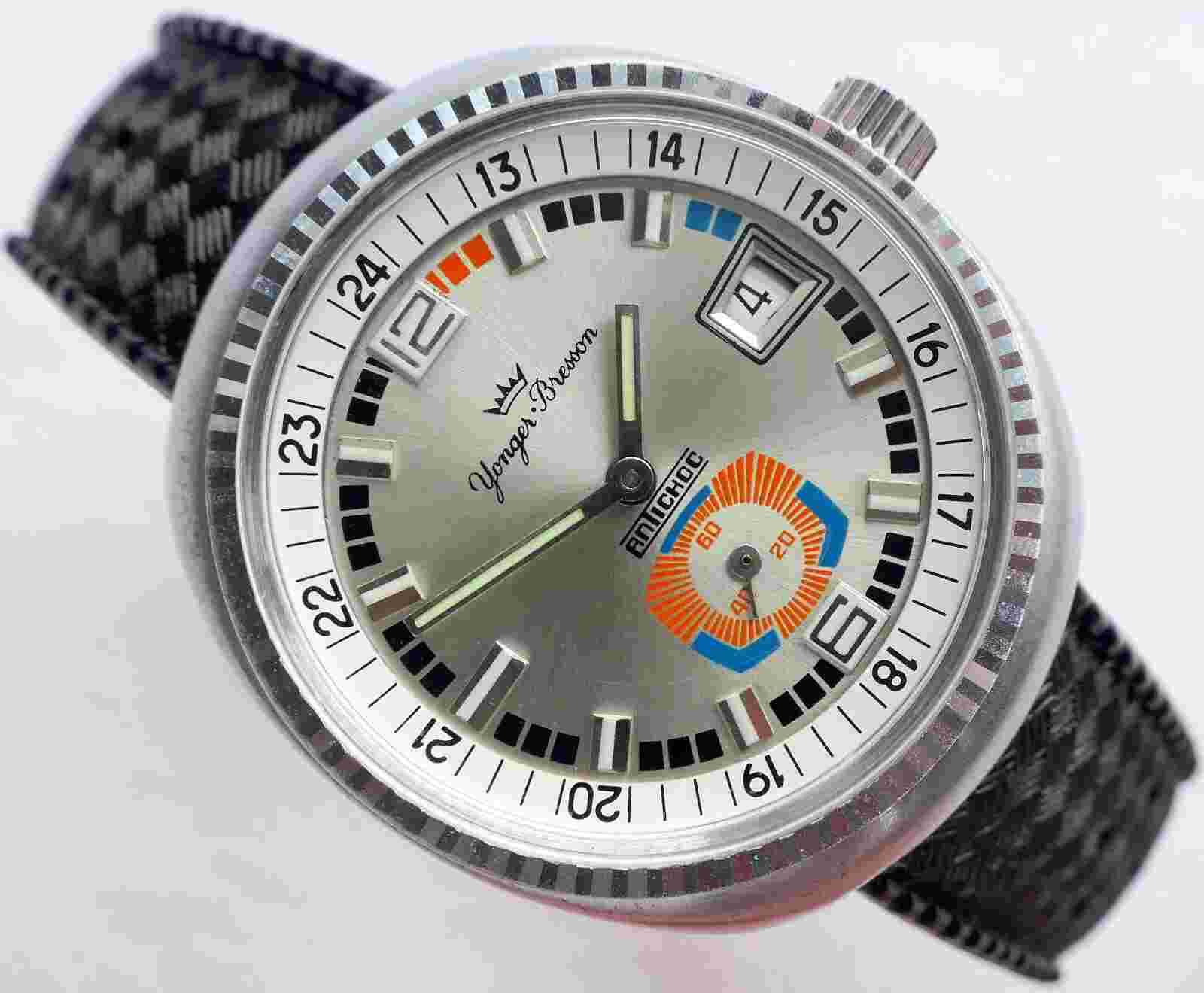 Yonger & Bresson Vintage Diver Racing Military Design Mechanical Winding Watch