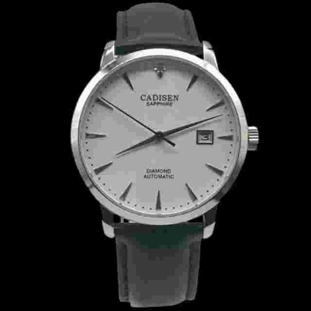Cadisen Analog Quartz,Automatic Men White Dial Miyota 9015 Hi-Beat Vintage 40401