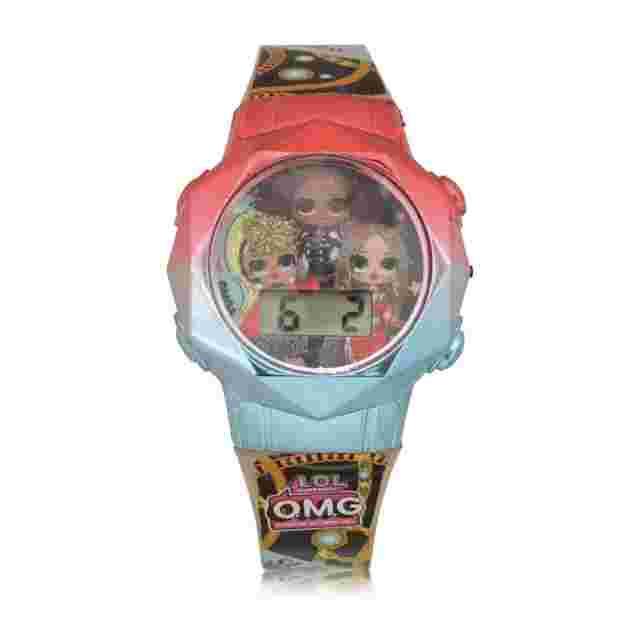 NEW "LOL Surprise OMG Flashing LCD Digital Watch" Girls-Pink & Aqua Face & Band