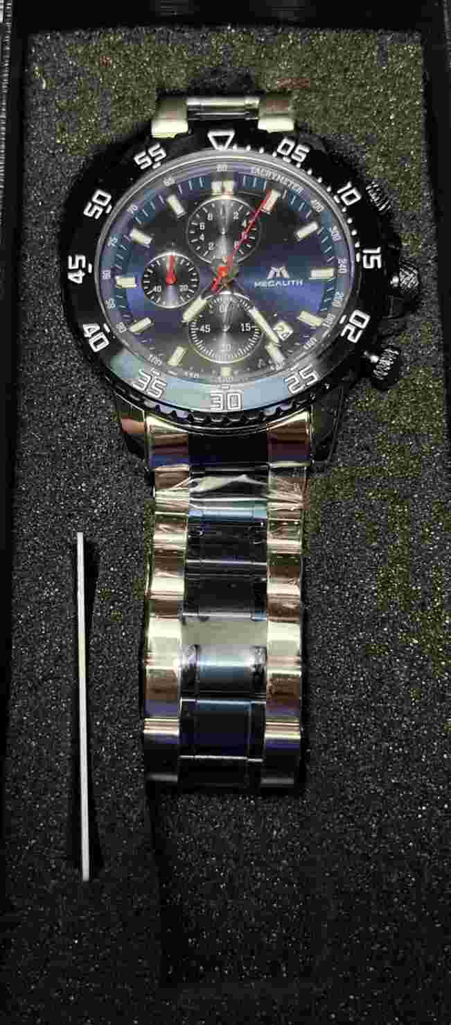 Megalith Mens Watches With Stainless Steel Waterproof Analog Quartz Fashion