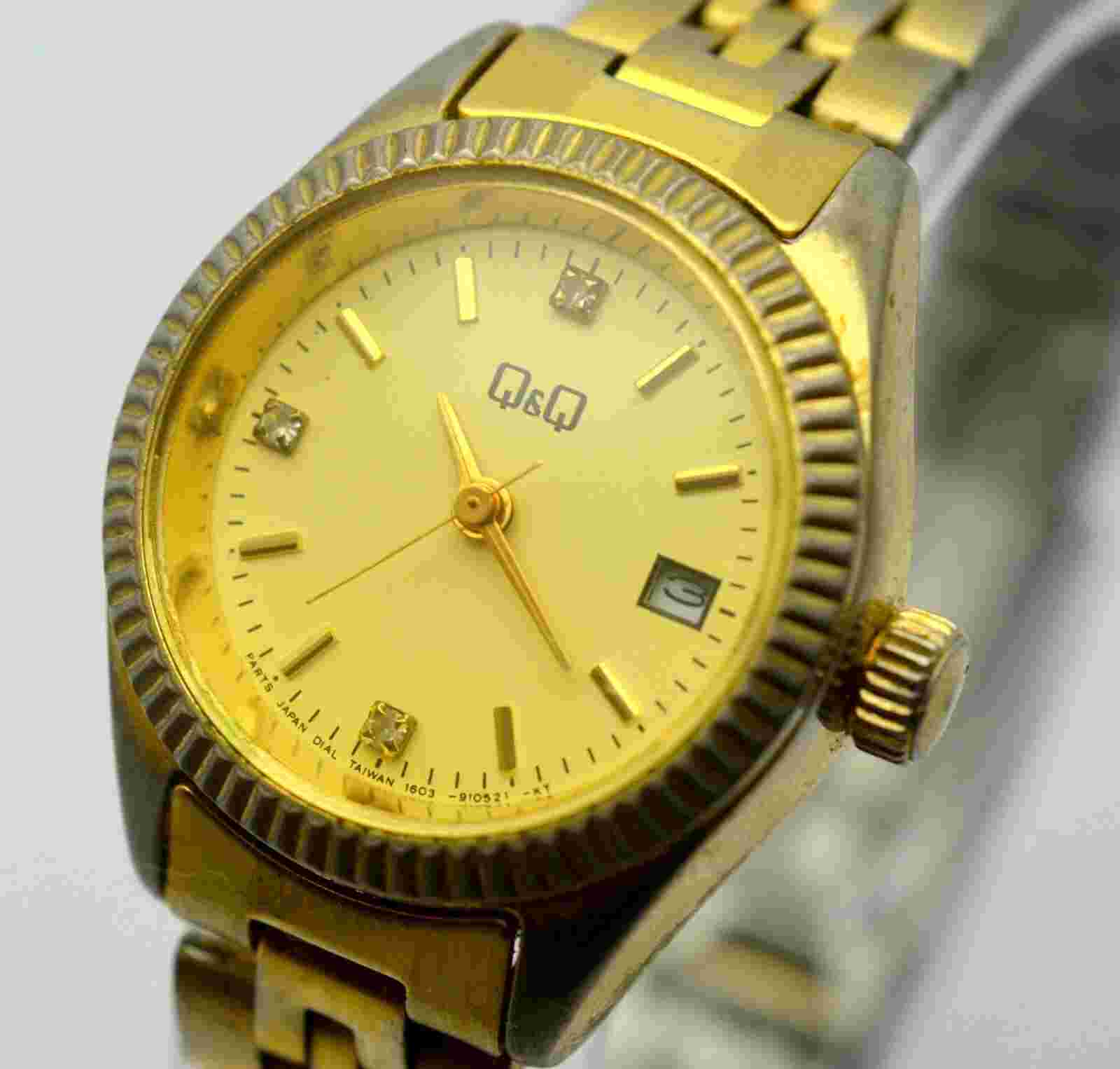 VINTAGE Q&Q 1603-910521-KT LADIES MECHANICAL WATCH