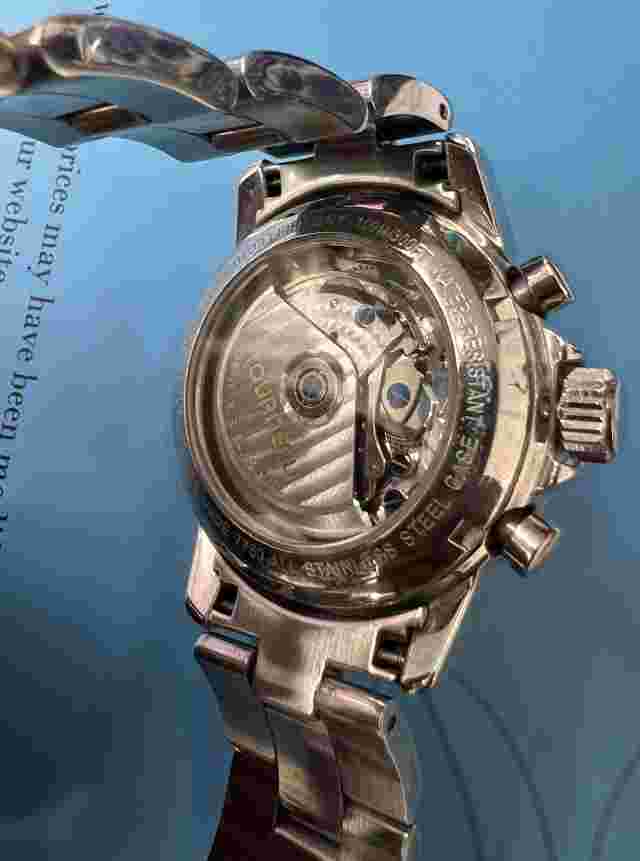 Tourneau Sportgraph Stainless Steel 25 Jewels Valjoux 7750 Chronograph Day/Date