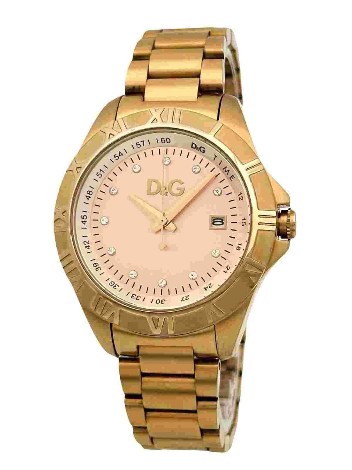 D&G Dolce & Gabbana Women's DW0837 Chamonix Triple Rose Gold Round Analog Watch