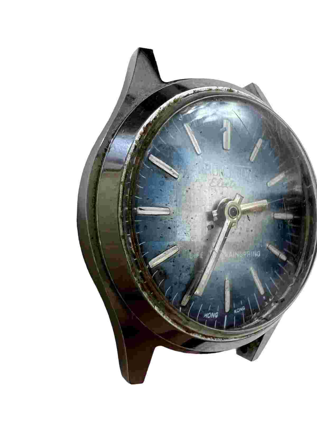 Vintage Kronotron Electra Watch Lifetime Mainspring Hong Kong RUNS