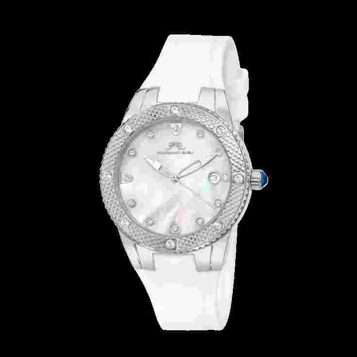 GORGEOUS Porsamo Bleu 'Linda' Lady Silver Tone Watch.