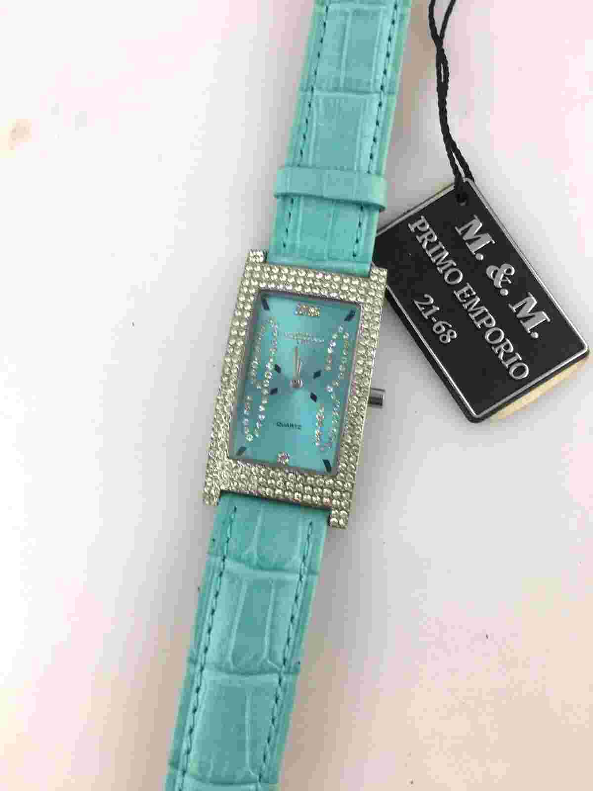 Watch M&M First Emporio Quartz Women 24mm Rectangular Shape Rhinestones Fashion