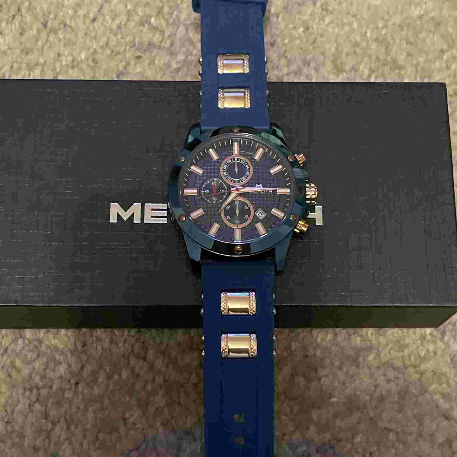 Megalith Mens Chronograph Waterproof Sports Designer Large Face