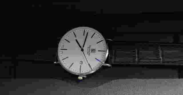 Steinhausen Men's Burgdorf Quartz Stainless Steel Black Leather Watch S0520