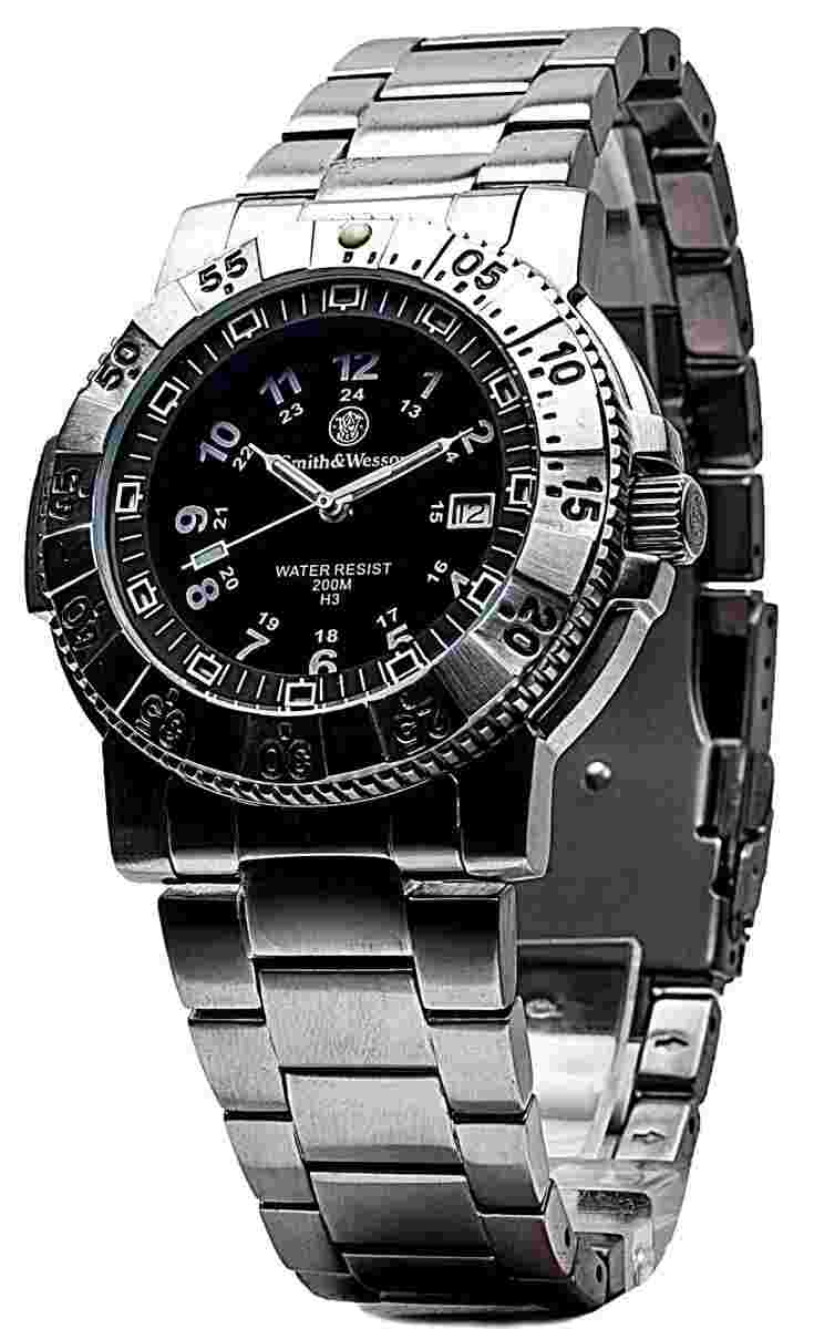 Smith & Wesson Aviator H3 SWW-357-SS Analog Dial 45mm Quartz Wrist Watch