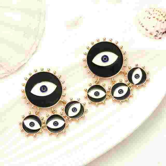 Orecchini Multieye di Fatima (metallo con galvanica)