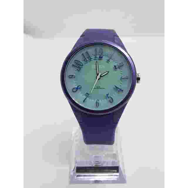 Crayo men's watch. Large light blue face with purple band. Working watch
