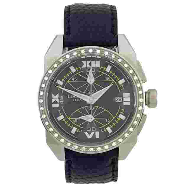 Unisex LOCMAN Crazy Horse Chronograph Ref.161 Diamond 0.5ct Quartz Watch 40 mm