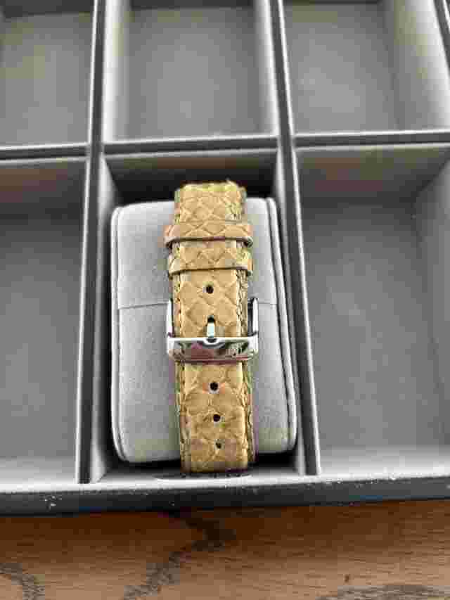 K&BROS 3 ATM Black LEATHER BAND Unisex Watch Untested