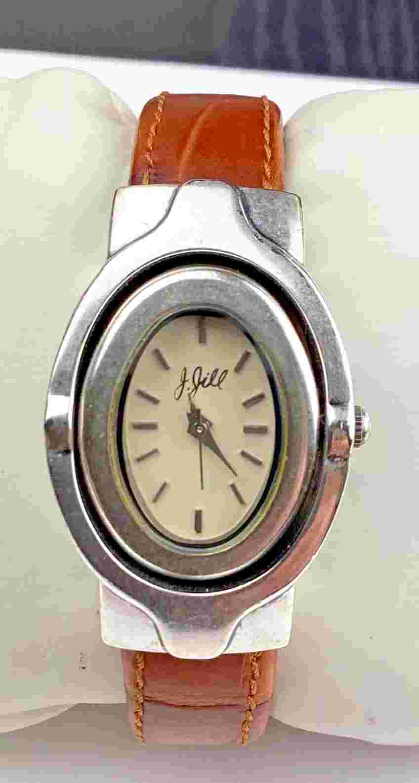 J. Jill Ladies Women’s White Dial Reversible Buddha Watch New Battery