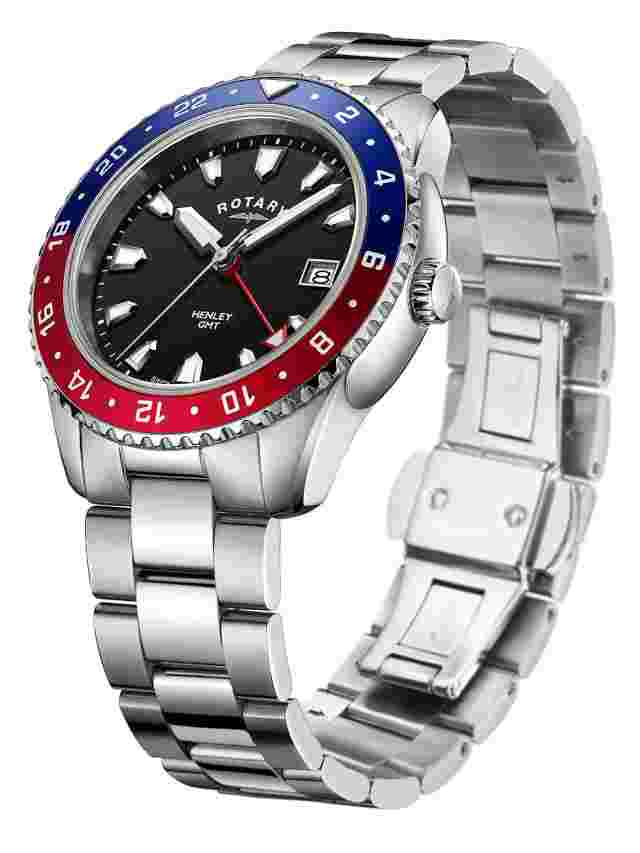 Rotary Gb05108/30 Henley Men`s Watch GMT 42mm 10atm