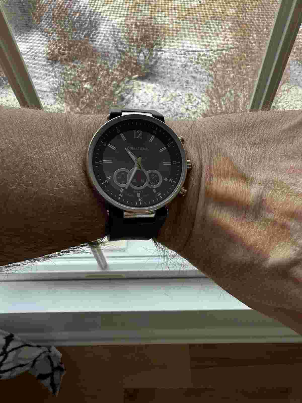 Cote D'azur men's dress watch. Large black multi function face. Working watch