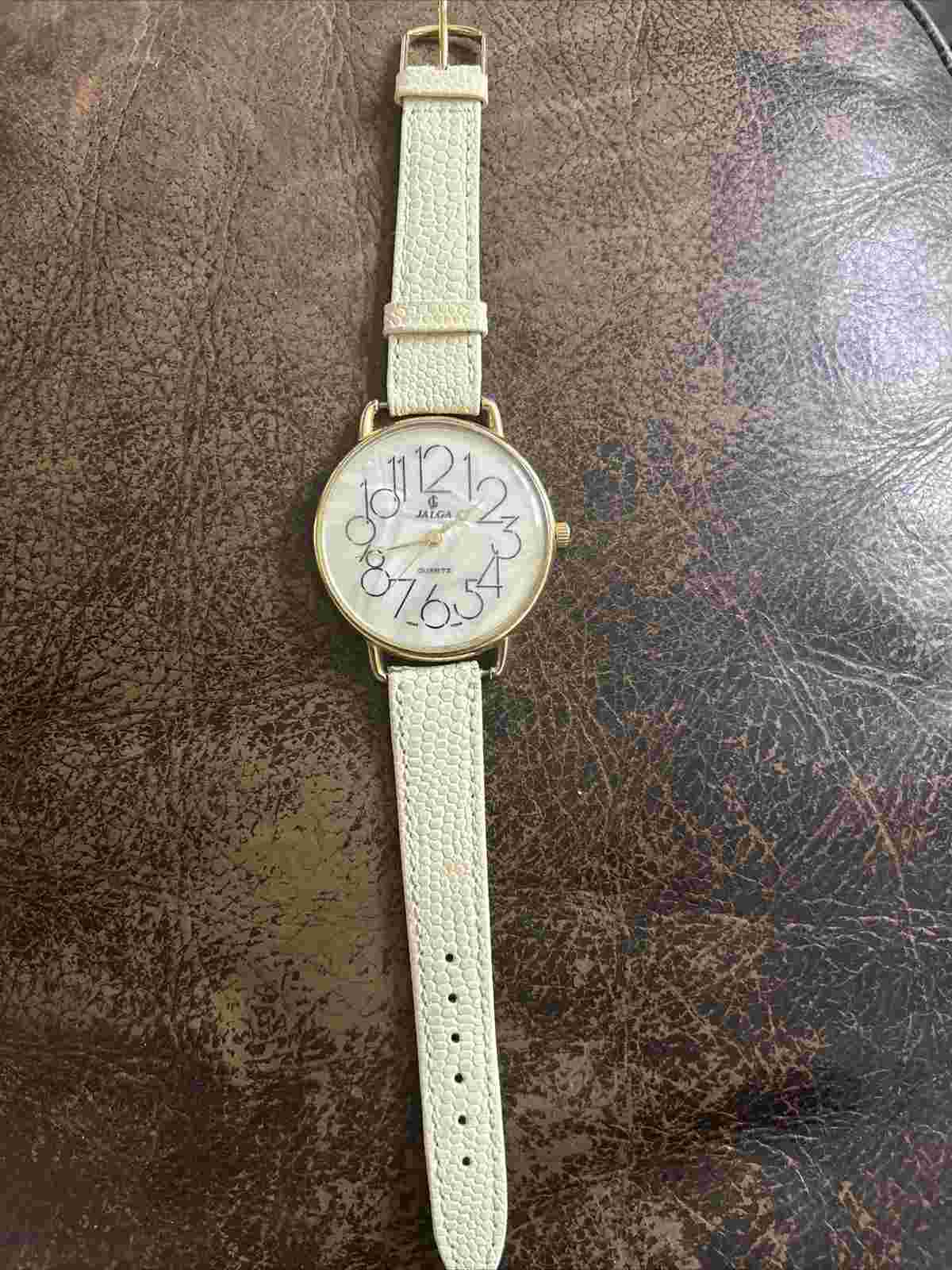 Jalga Quartz Watch Unisex Japan Movt Analog Easy Read Round Leather