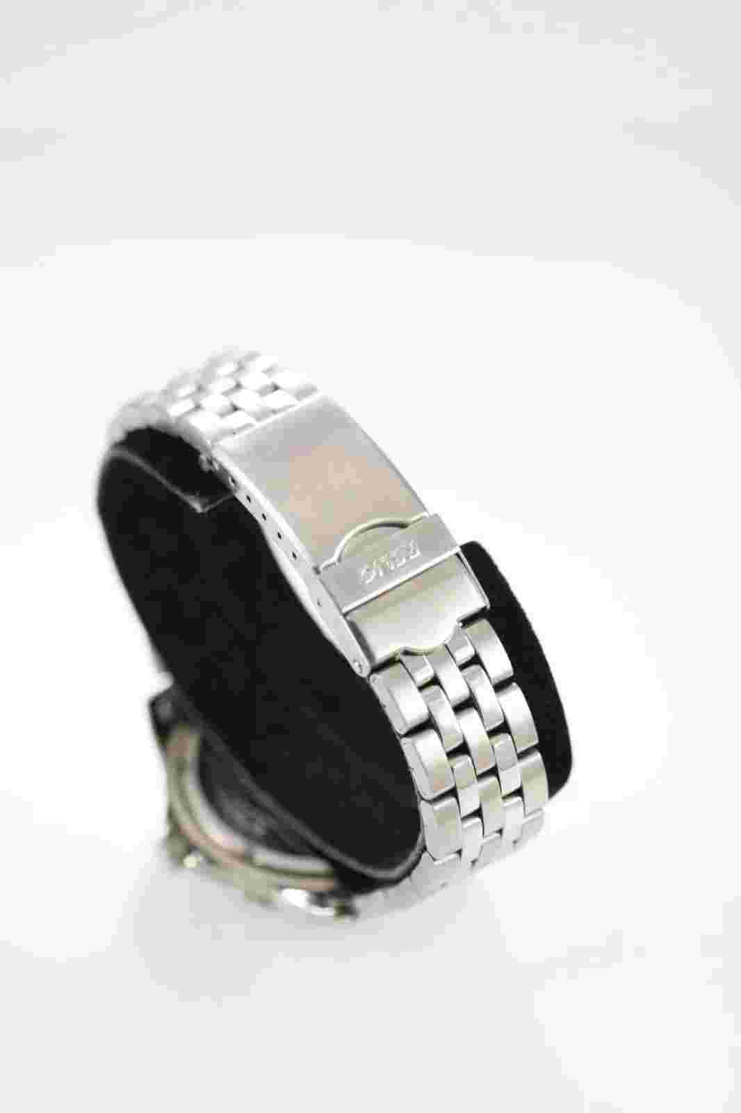 Relic Wet Watch Men Silver Stainless Steel Date Battery Water Re 50m Blue Quartz