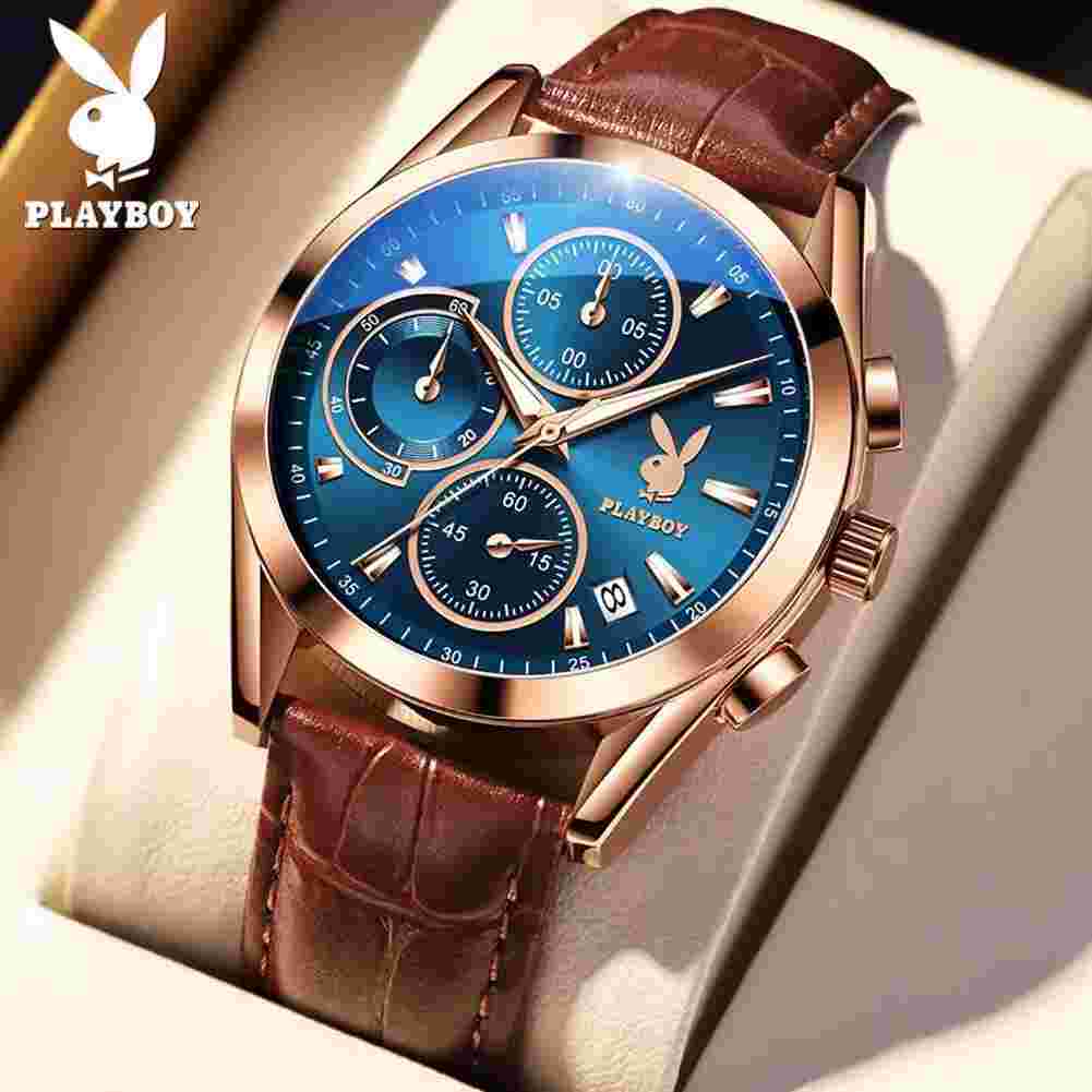 Playboy Watch Quartz Watch Multi-Functional Men's Fashion Watch