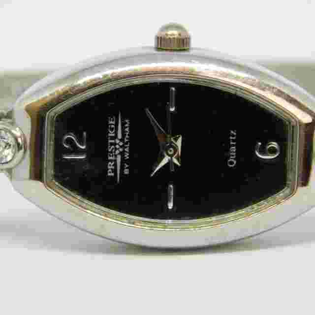Prestige by Waltham Silver Tone Quartz Women's Watch Sz.6 1/2" New Battery