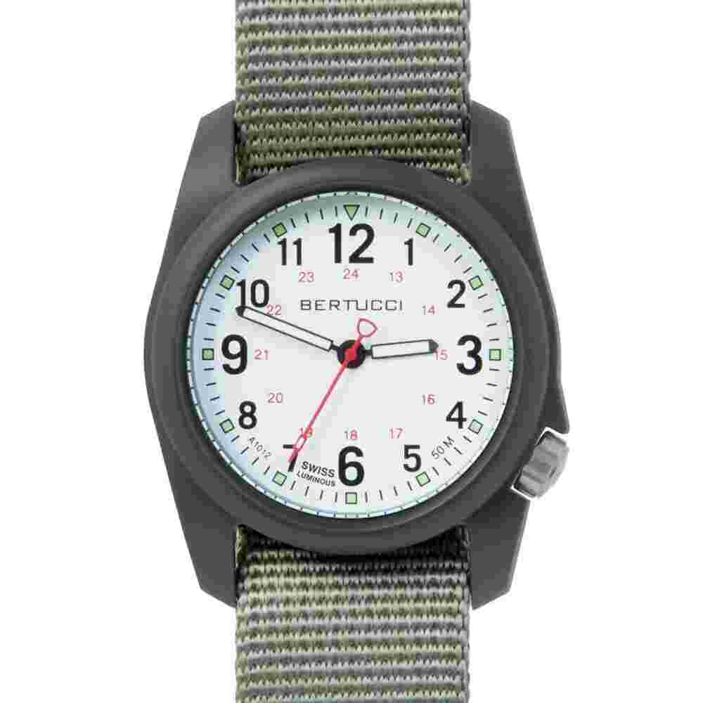 Bertucci DX 3 Field Resin Nylon Strap White Dial Unisex Watch 11019