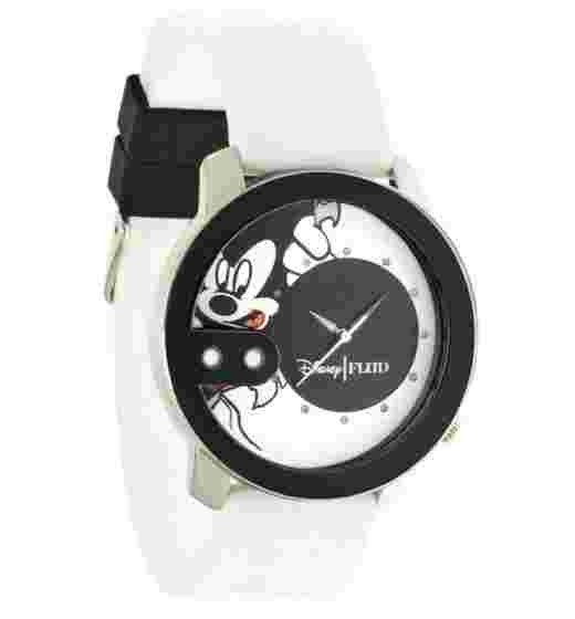 Flud Mickey Mouse Rex Pose White and Black Steel Quartz Analog Watch 2 Bands