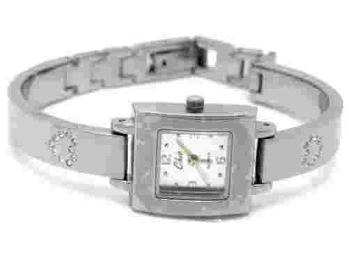 Chic Ladies Silver Watch Stainless Steel Back Heart Motif Accessory New