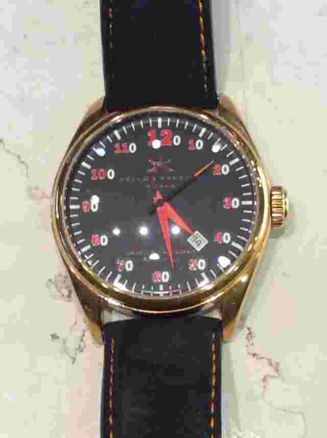 Bello&Preciso Milan Automatic Watch Black New Gold Plated Case 43.00