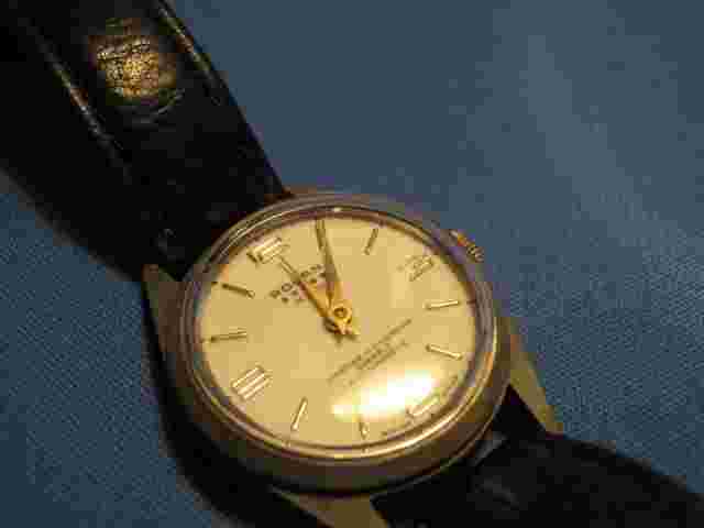 Rouan De Luxe Wind-Up Wristwatch Leather Strap circa 1950s