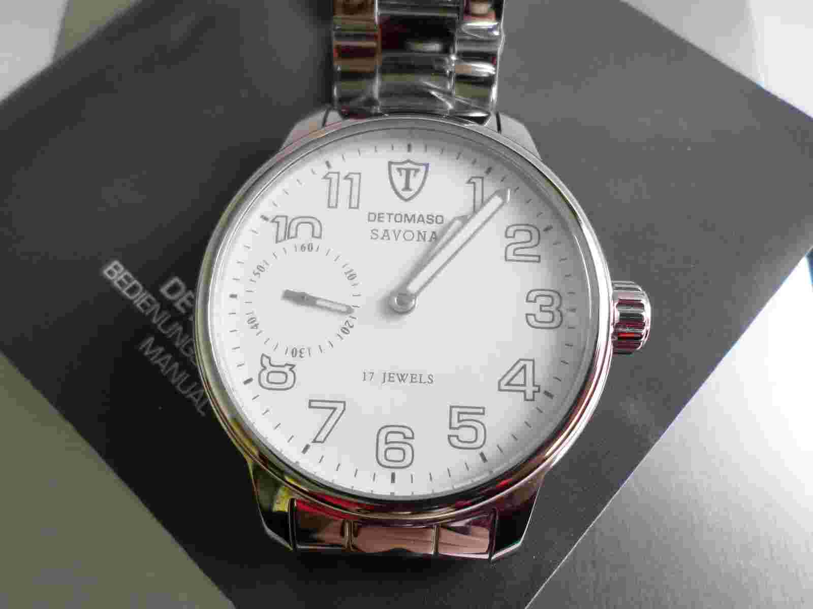 Detomaso "Savona" Men's DT1028-A Analog Display Mechanical Hand Wind Watch