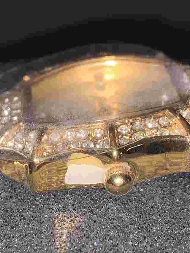 R.J.Graziano Womens Watch Bangle Gold Tone Crystal Bezel New — Open Box
