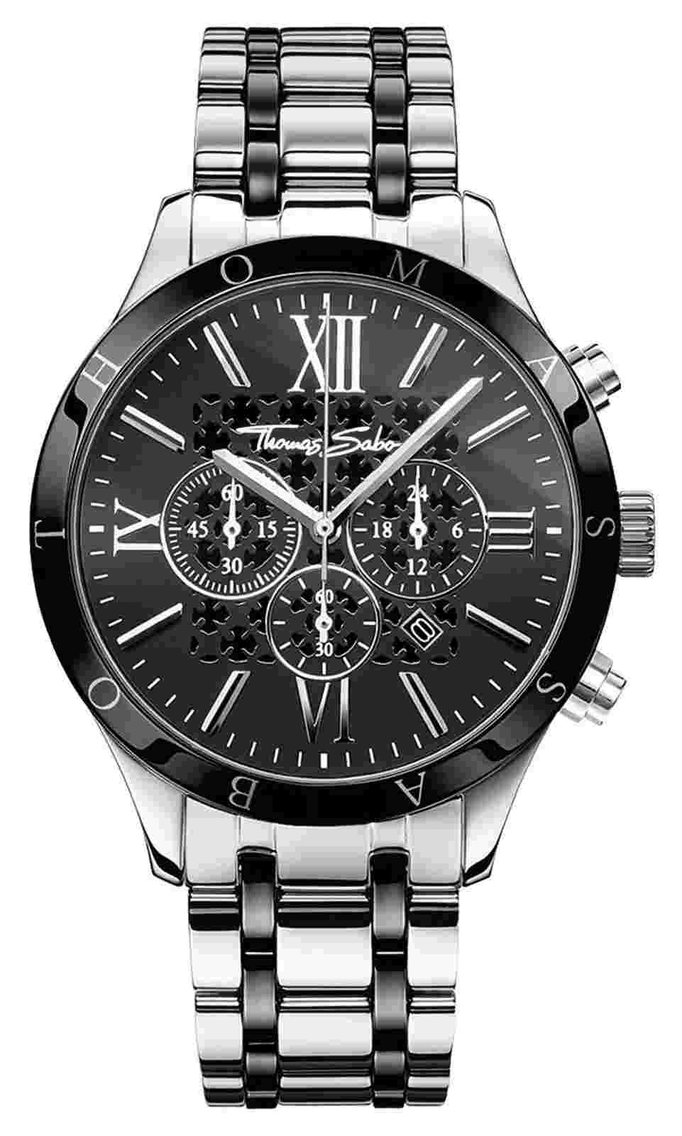Thomas Sabo Men's Rebel Urban Black Dial Stainless Steel Strap