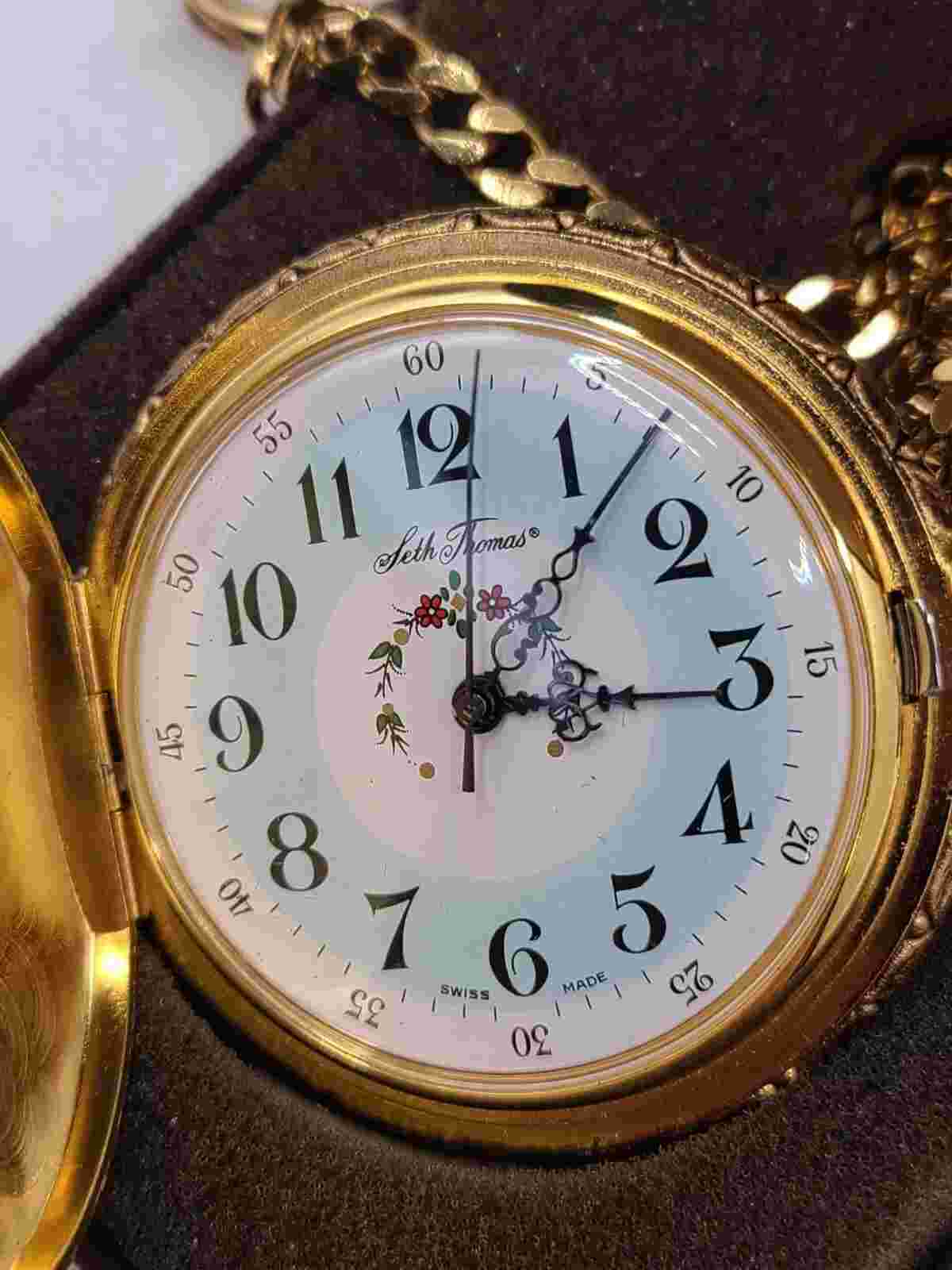 Seth Thomas & Elgin Gold? Filled? Swiss Hunting Pocket Watch Swiss Made Lot time