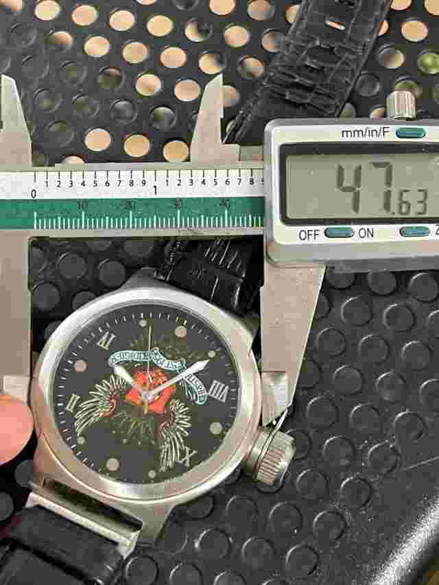 Christian Audigier Mens  ETE-104  Winged Crown  Solid Stainless Steel MINT Watch