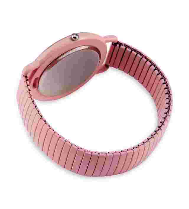 New Pink Band Round Dial Ladies Bracelet Quartz Watch