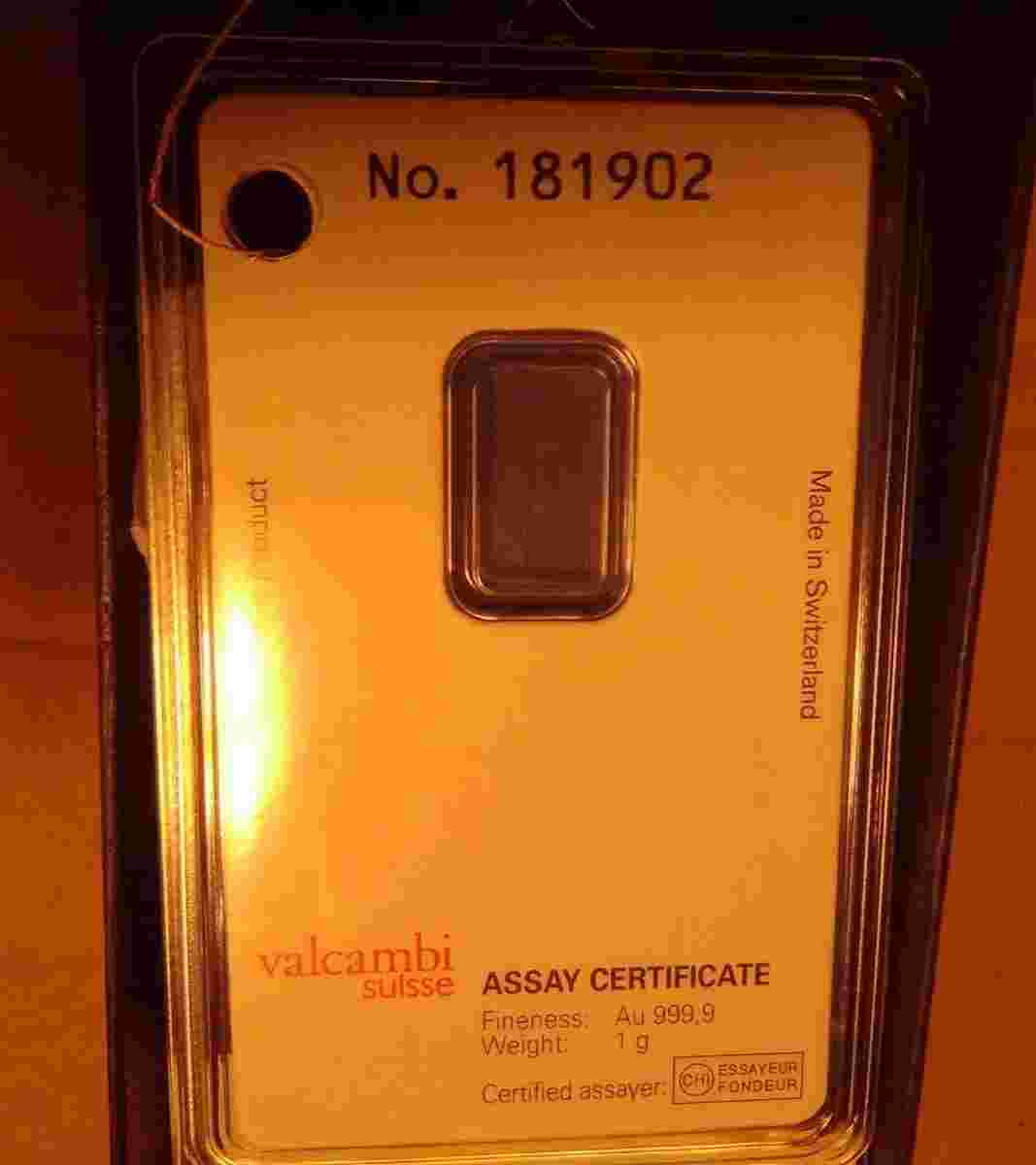 1 Gram 24k Gold ingot Bar Credit Suisse Stauer Watch Brand New Rose Gold Boxed