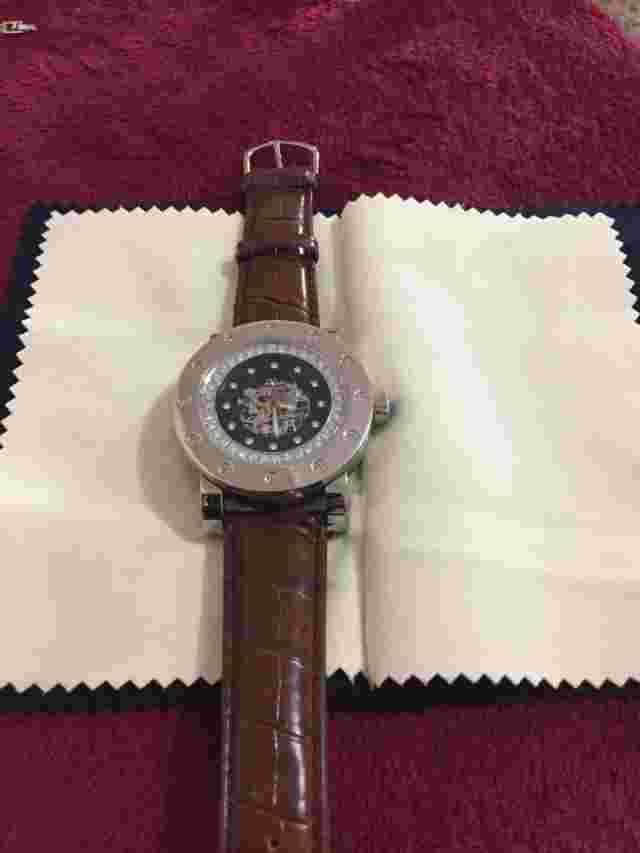 Mens Icetime Roadster Automatic Diamond Watch Brown Band