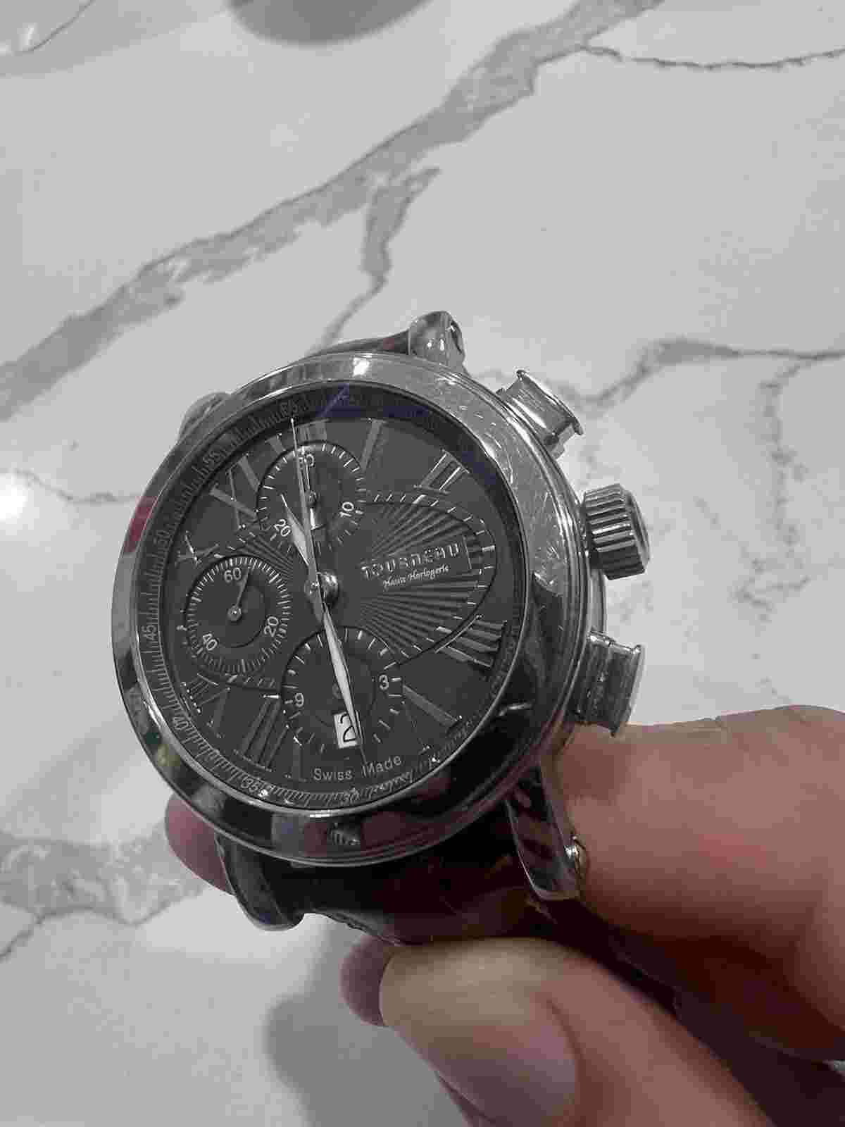 TOURNEAU GOTHAM VARSITY CHRONOGRAPH STEEL 41MM SWISS WARRANTY