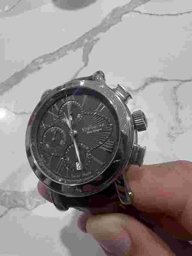 TOURNEAU GOTHAM VARSITY CHRONOGRAPH STEEL 41MM SWISS WARRANTY