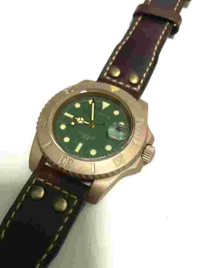San Martin Limited Edition Bronze Diver Water Ghost Watches Men Automatic Watch