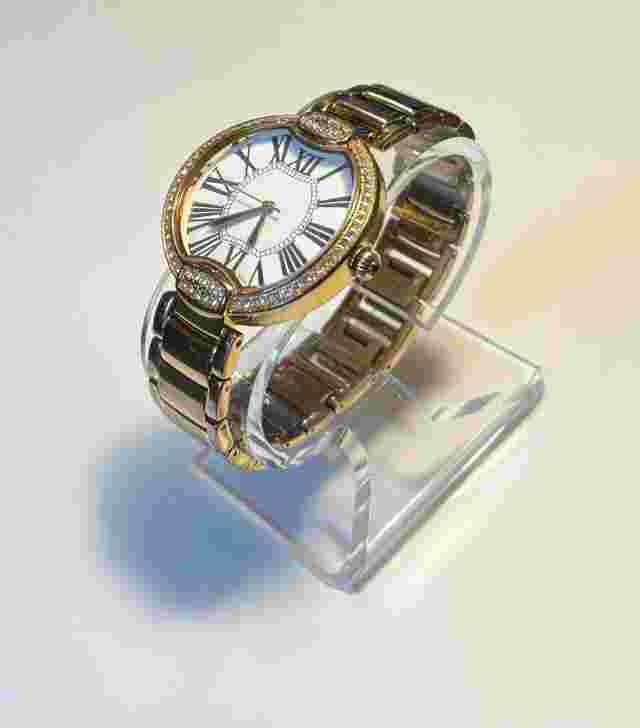 Bronzo Italia Women's Watch Swiss Gold Gemmed WR 3ATM New Battery