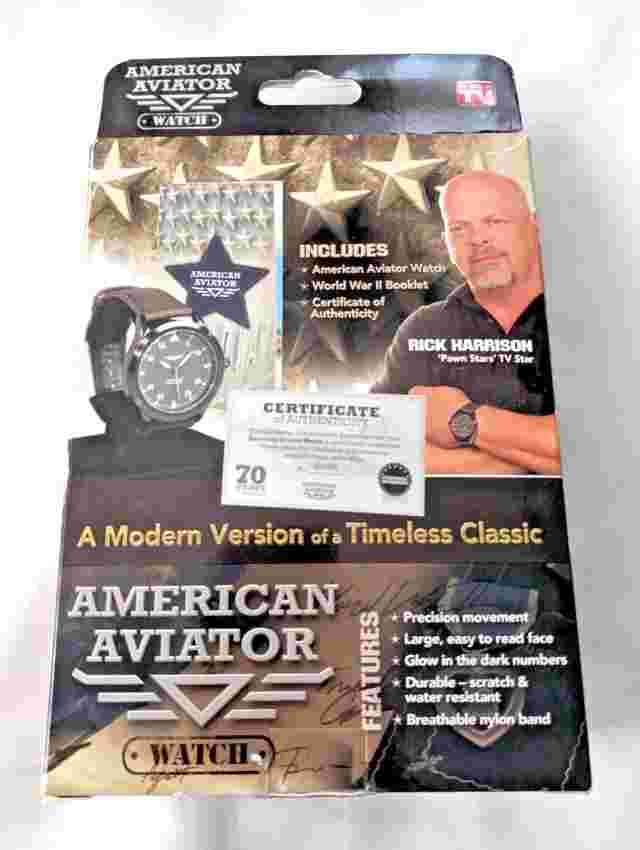 2016 New American Aviator Limited Edition Watch Rick Harrison Pawn Stars W/ Cert