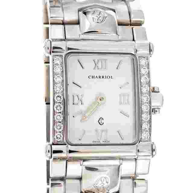 Ladies Charriol Watch With White Dial & Diamonds