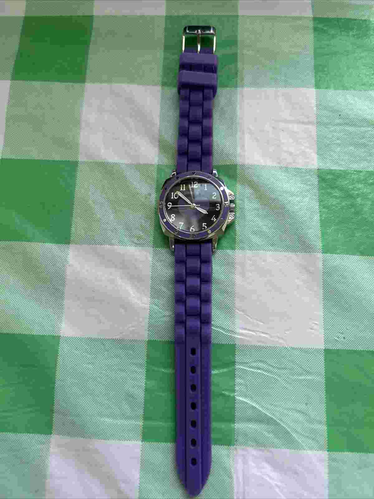 Limited Too Silver Tone Purple And Bezel Women’s Quartz Watch
