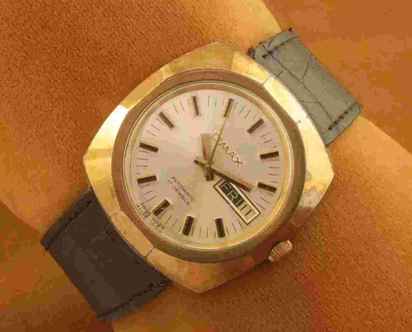 Used omax automatic Swiss Working Wrist Watch Service 100% Original NO12