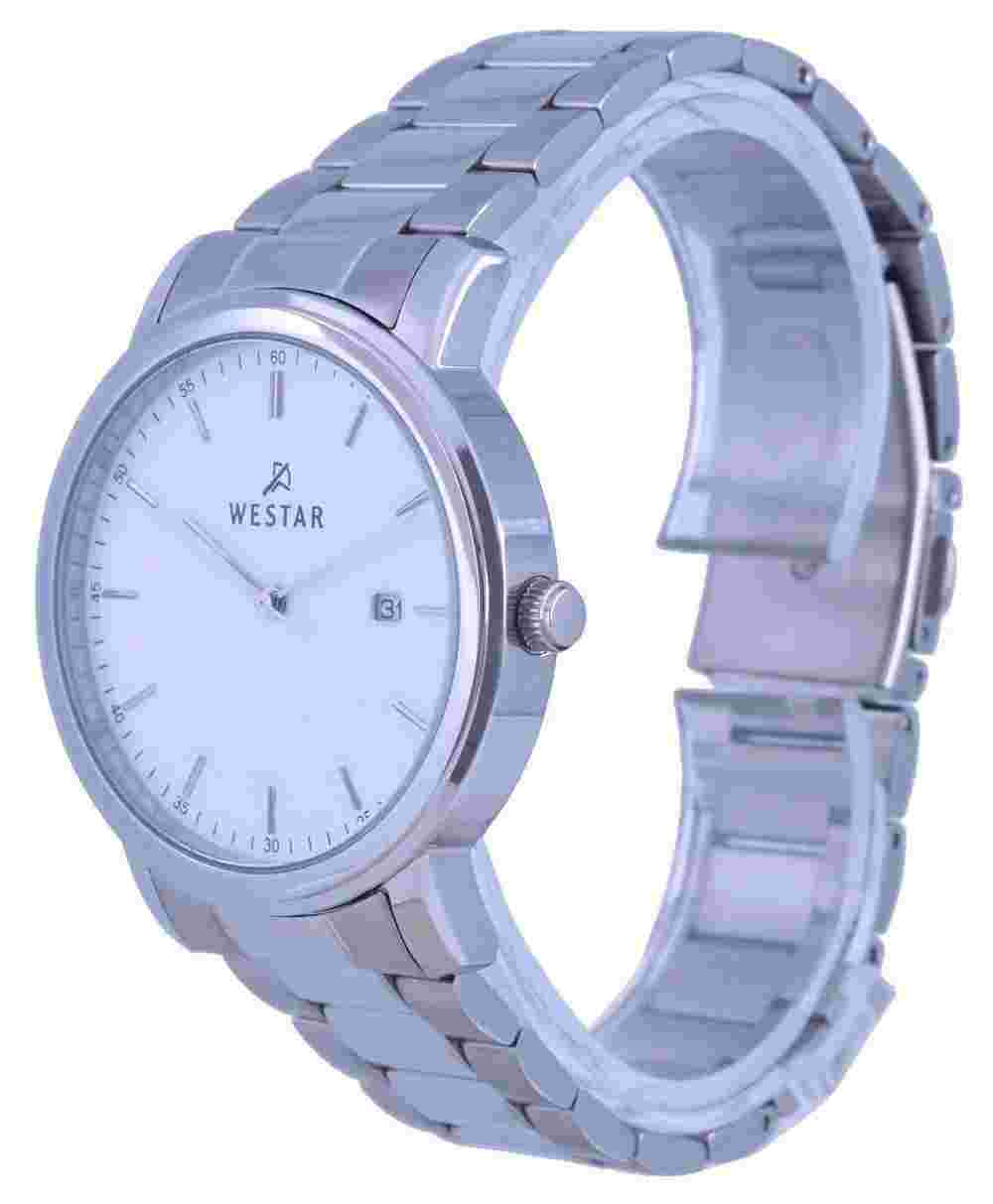 Westar White Dial Stainless Steel Quartz 50243 STN 101 Men's Watch